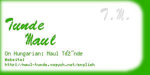 tunde maul business card